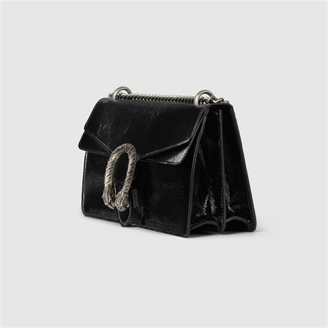 Sac à épaule Dionysus petite taille en cuir noir 